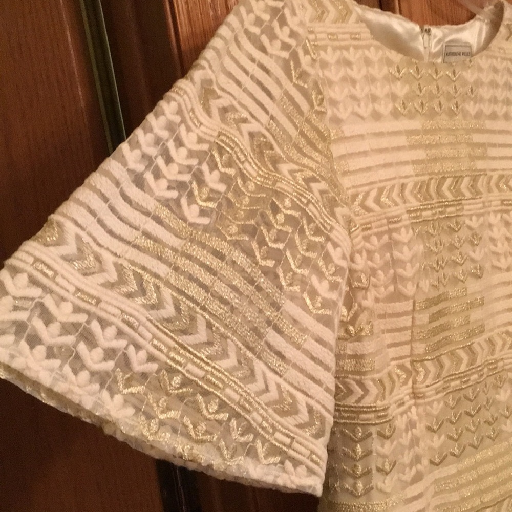 Cream and gold metallic dress - Picture 4 of 5